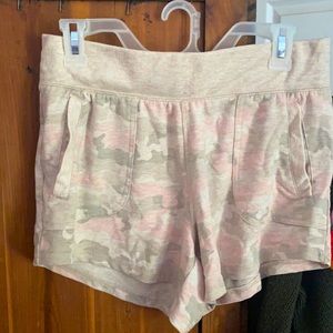 Neutral Camo Lounge Shorts.